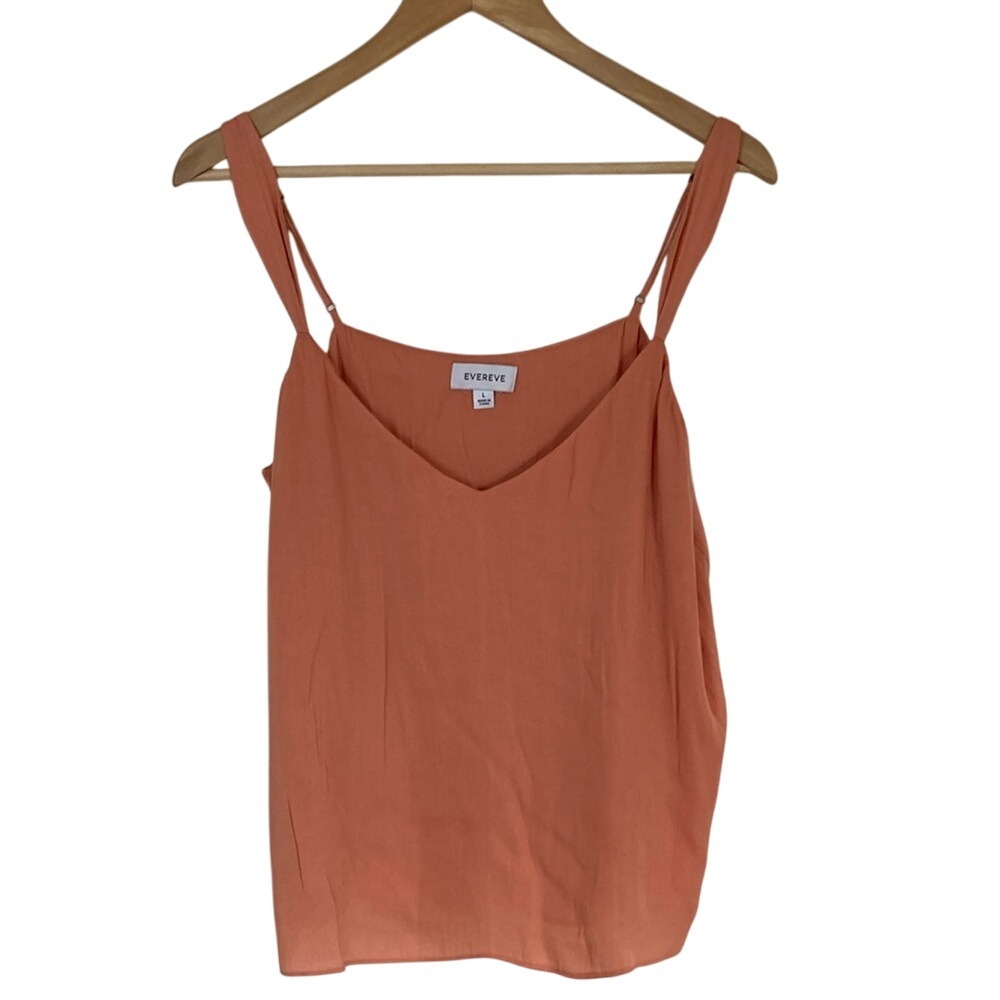 Evereve Women's Orange Camisole Tank Top Size Large Summer Career Feminine